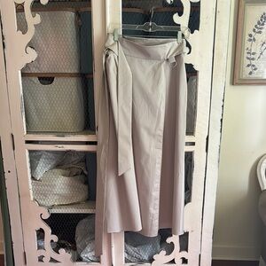 Tibi poplin wrap skirt in tan, size 10, NWT, $85